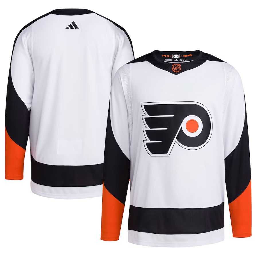 Men Philadelphia Flyers adidas White Reverse Retro Authentic Blank NHL Jersey->women nhl jersey->Women Jersey